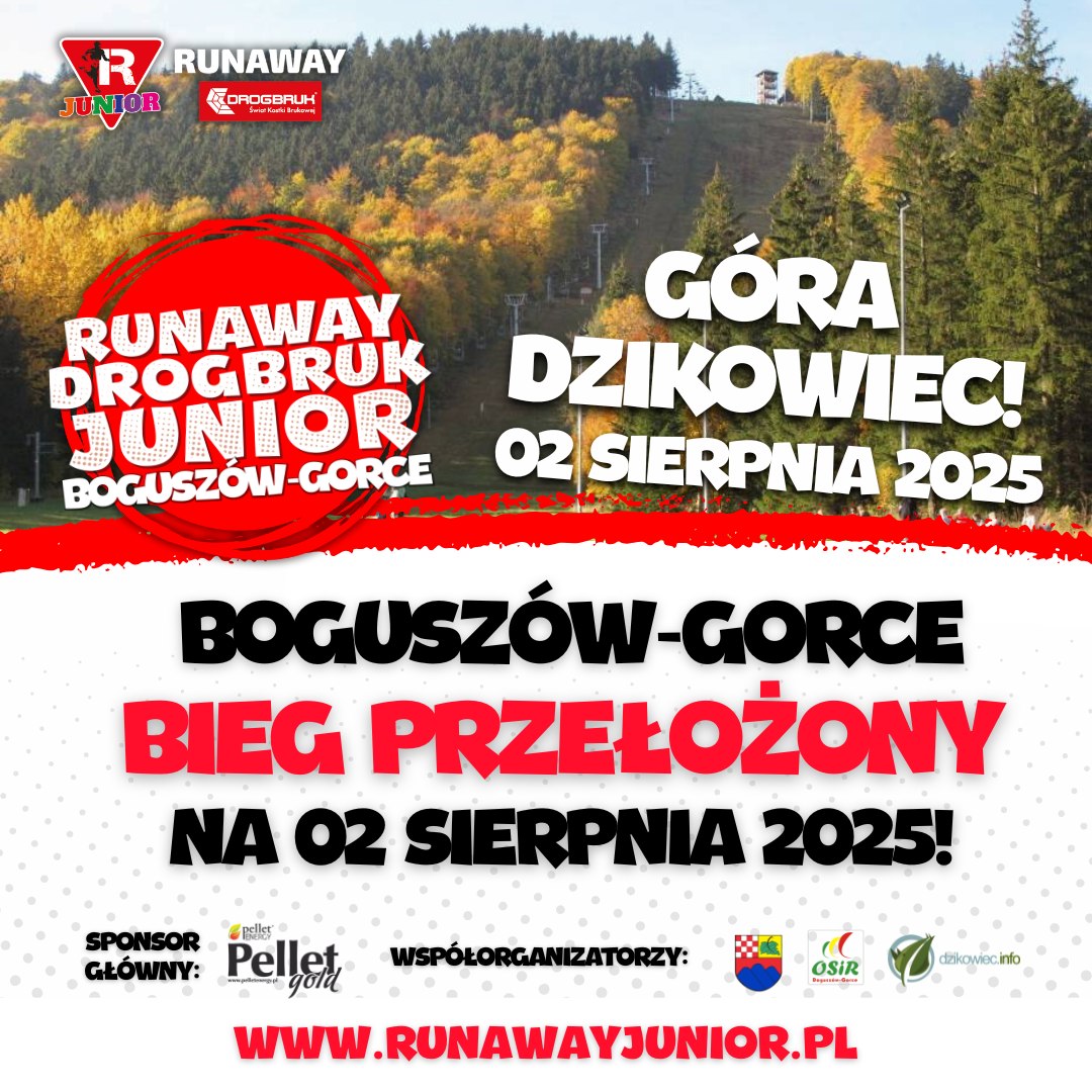 Runaway Drogbruk Junior - bieg z przeszkodami dla dzieci - zmiana terminu